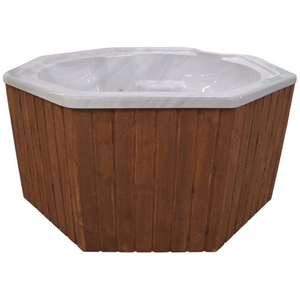 Acryl Badefass Holzverkleidung (Facettiert 1000L) image 1